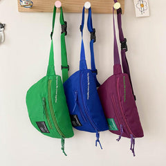 Women's Letter Patched Fanny Pack Crossbody Bag