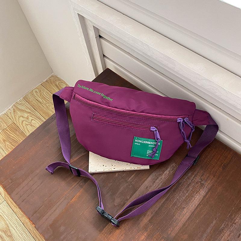 Women's Letter Patched Fanny Pack Crossbody Bag