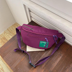 Women's Letter Patched Fanny Pack Crossbody Bag