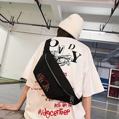 Floral Embroidered Zipper Sling Bag Crossbody Bag Women's