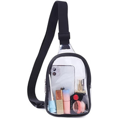 Clear Sling Bag for Women Stadium Approved Waterproof PVC Chest Bag