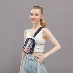 Clear Sling Bag for Women Stadium Approved Waterproof PVC Chest Bag
