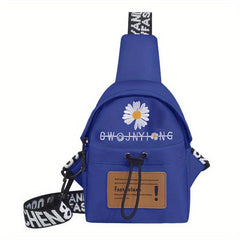 Kpop Style Crossbody Bag Nylon Travel Sports Chest Purse 7.87 Inch