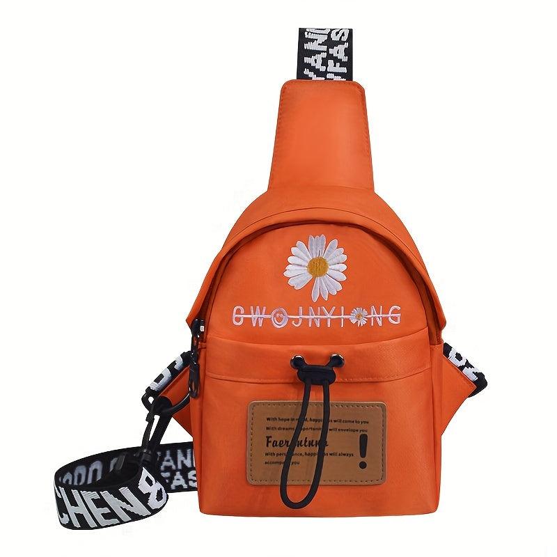 Kpop Style Crossbody Bag Nylon Travel Sports Chest Purse 7.87 Inch