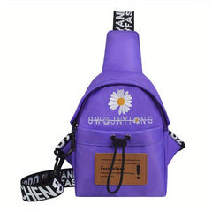 Kpop Style Crossbody Bag Nylon Travel Sports Chest Purse 7.87 Inch