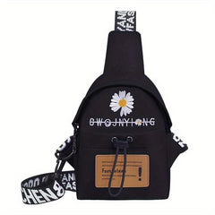 Kpop Style Crossbody Bag Nylon Travel Sports Chest Purse 7.87 Inch