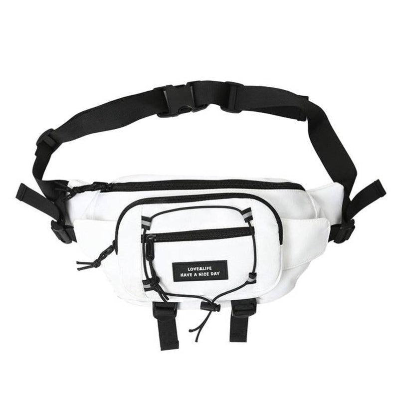 Letter Patch Decor Fanny Pack Crossbody Chest Bag