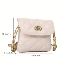 Quilted Chain Crossbody Bag PU Leather Shoulder Bag