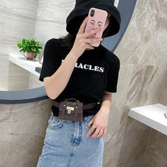 Vintage Crocodile Pattern Waist Bag Retro PU Leather Fanny Pack