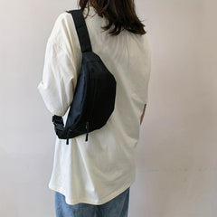 Minimalist Crossbody Chest Bag Nylon Sling Bag All Match Travel Purse