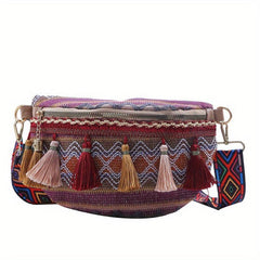 Bohemian Embroidery Waist Bag Ethnic Style Tassel Fanny Pack