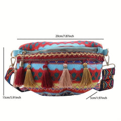 Bohemian Embroidery Waist Bag Ethnic Style Tassel Fanny Pack