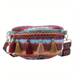 Bohemian Embroidery Waist Bag Ethnic Style Tassel Fanny Pack