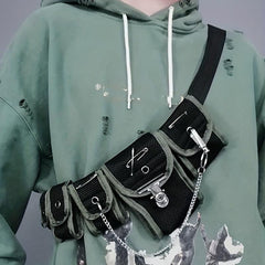 Tactical Crossbody Bag Hippie Chest Sling Bag