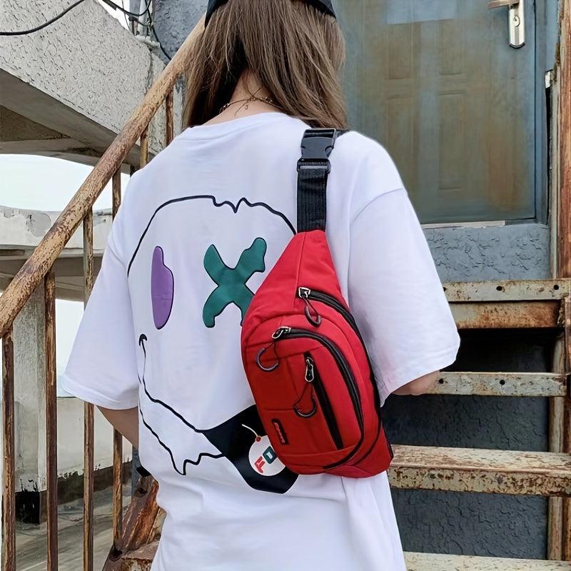 Canvas Chest Bag Lightweight Casual Sports Crossbody Bag