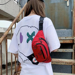Canvas Chest Bag Lightweight Casual Sports Crossbody Bag