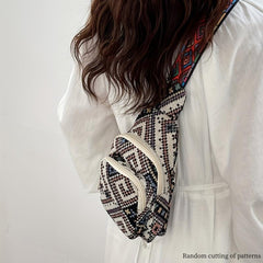 Embroidery Sling Bag Geometric Pattern Chest Bag