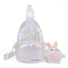 Laser Sling Zipper Bag Crossbody Bag Outdoor Sports Storage Bag