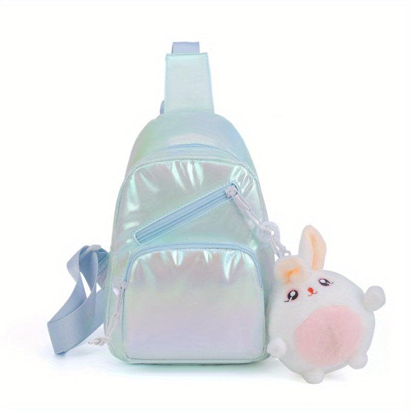 Laser Sling Zipper Bag Crossbody Bag Outdoor Sports Storage Bag