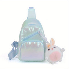 Laser Sling Zipper Bag Crossbody Bag Outdoor Sports Storage Bag
