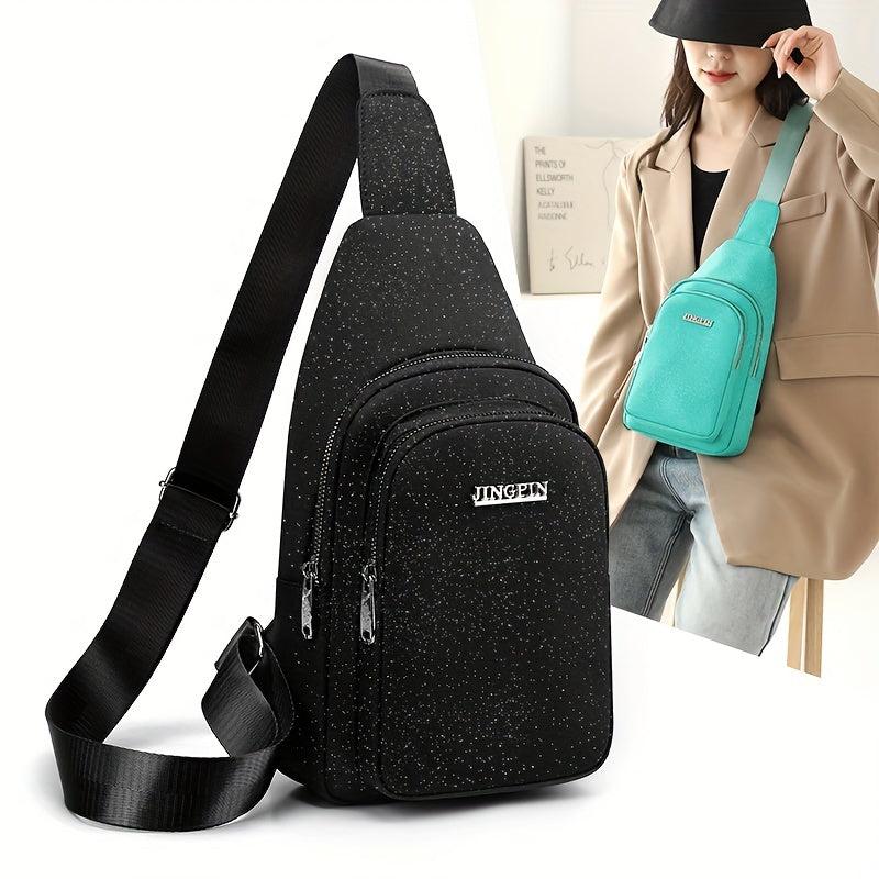 Starry Chest Purse Women's Crossbody Bag - Zipper Front Sling Bag