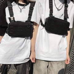 Tactical Chest Bag Crossbody Sling Purse & Hip Hop Belt Bag