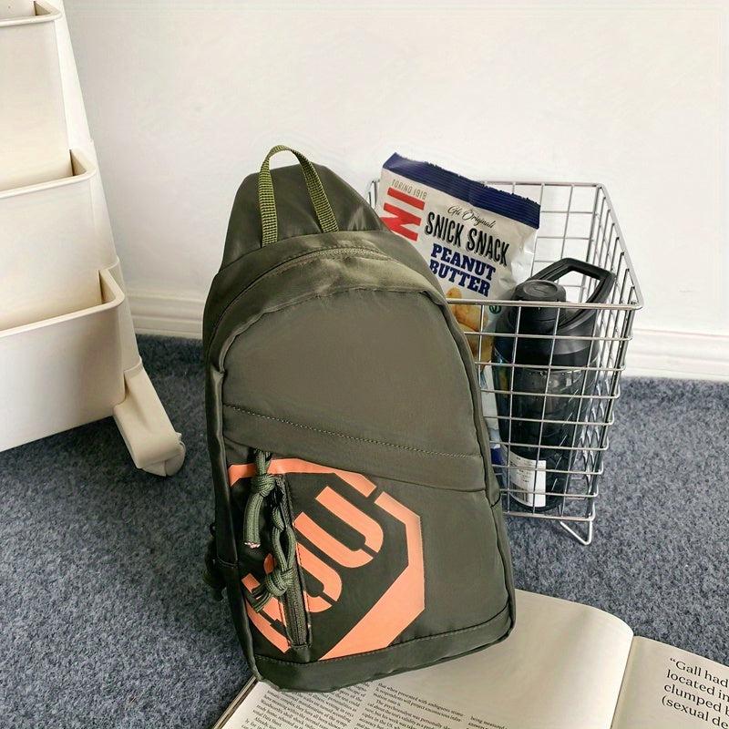 Nylon Crossbody Bag Letter Graphic Sling Bag