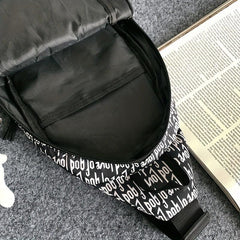 Nylon Crossbody Bag Letter Graphic Sling Bag