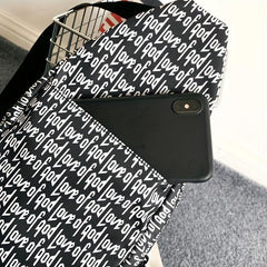 Nylon Crossbody Bag Letter Graphic Sling Bag