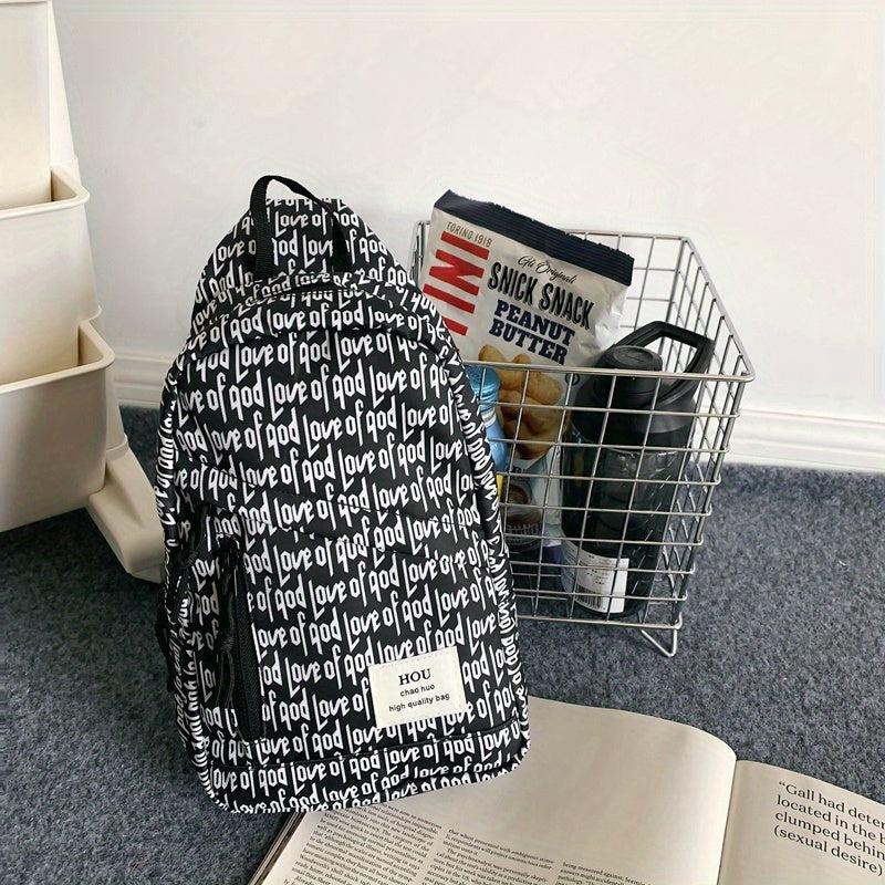 Nylon Crossbody Bag Letter Graphic Sling Bag