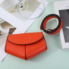 Flap Magnet Closure Belt Bag PU Leather Fanny Pack