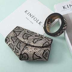 Flap Magnet Closure Belt Bag PU Leather Fanny Pack