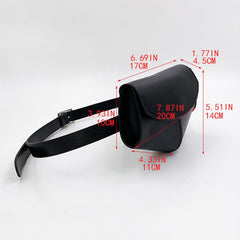 Flap Magnet Closure Belt Bag PU Leather Fanny Pack