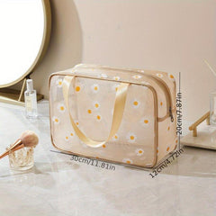 Daisy Mesh Toiletry Bag Large Capacity Portable Wash Bag Travel Storage Bag