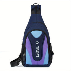 Canvas Mini Block Backpack Casual Chest Bag Women's Shoulder Bag