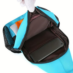 Canvas Mini Block Backpack Casual Chest Bag Women's Shoulder Bag