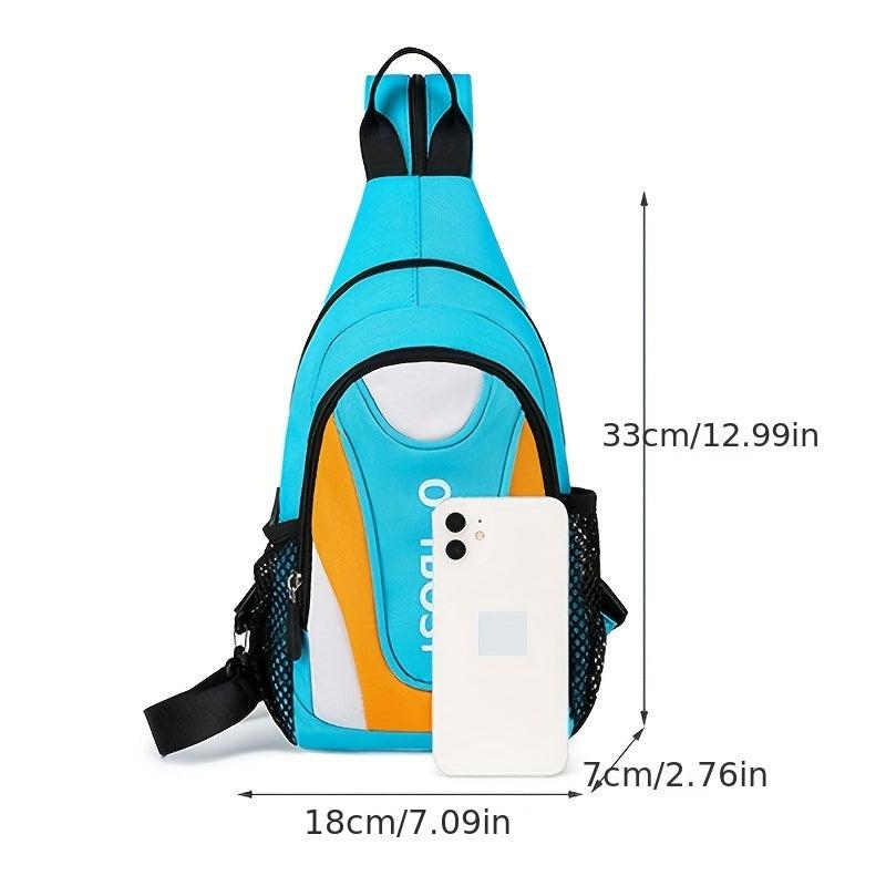 Canvas Mini Block Backpack Casual Chest Bag Women's Shoulder Bag