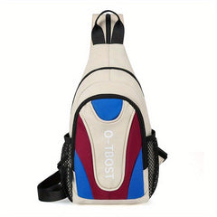 Canvas Mini Block Backpack Casual Chest Bag Women's Shoulder Bag