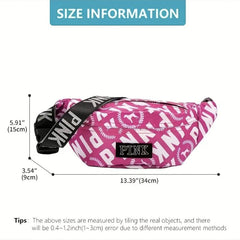 Pink Waist Bag Outdoor Crossbody Chest Purse