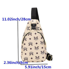 Plaid Pattern Chest Bag Zipper Sling Fanny Pack