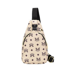 Plaid Pattern Chest Bag Zipper Sling Fanny Pack