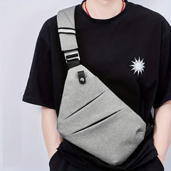 Nylon Crossbody Chest Bag Zipper Sling for Sports Cycling
