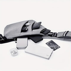 Nylon Crossbody Chest Bag Zipper Sling for Sports Cycling