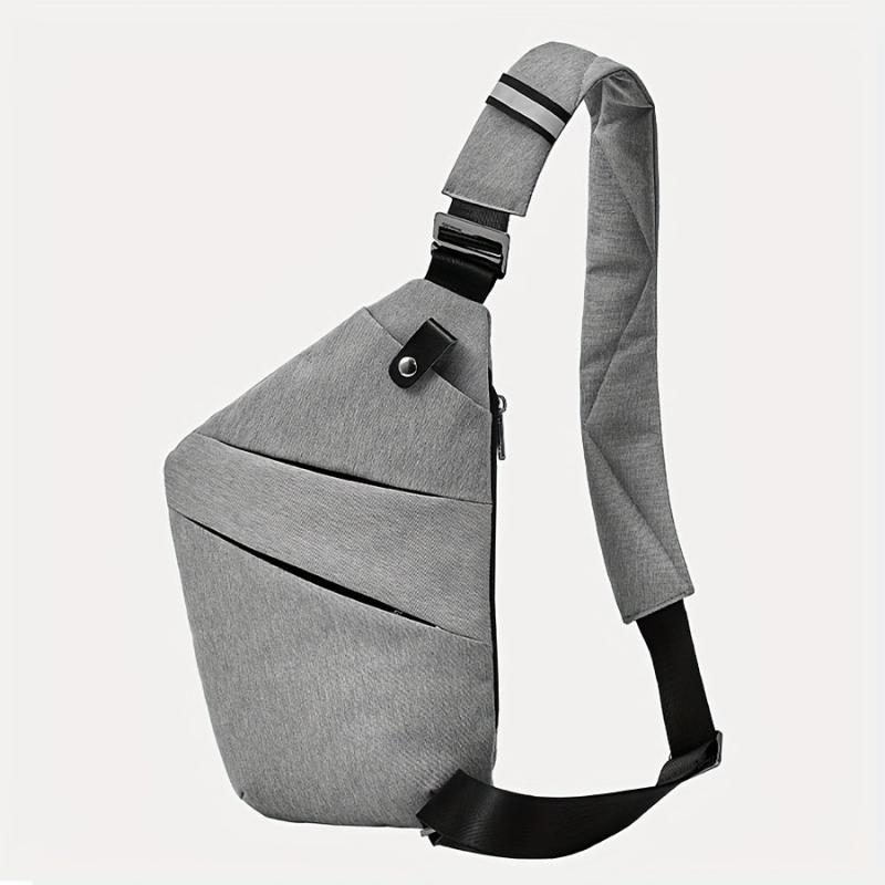 Nylon Crossbody Chest Bag Zipper Sling for Sports Cycling