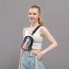 Transparent Sling Bag Zipper Crossbody Bag for Women