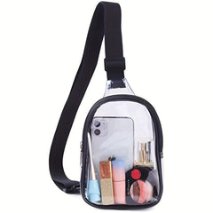 Transparent Sling Bag Zipper Crossbody Bag for Women