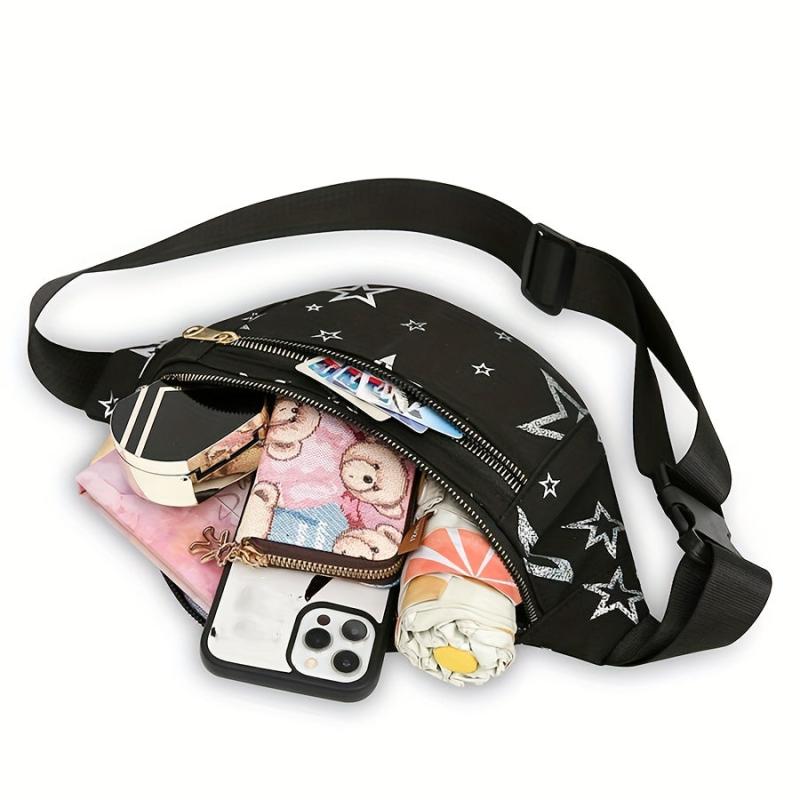 Cartoon Print Chest Bag Sports Fitness Nylon Sling Bag