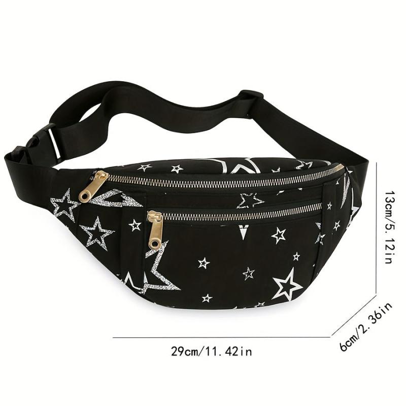 Cartoon Print Chest Bag Sports Fitness Nylon Sling Bag