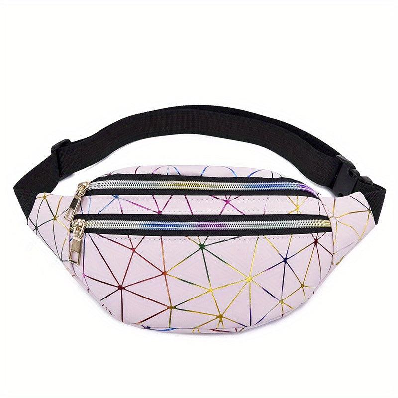3D Laser Fanny Pack Waterproof Sports Waist Bag Holographic