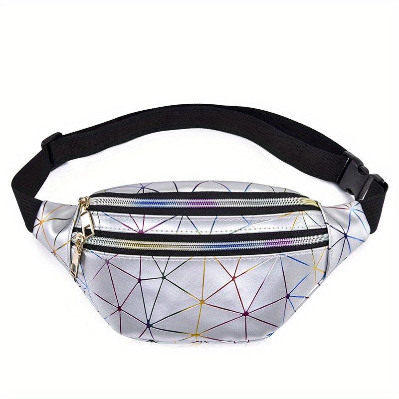 3D Laser Fanny Pack Waterproof Sports Waist Bag Holographic